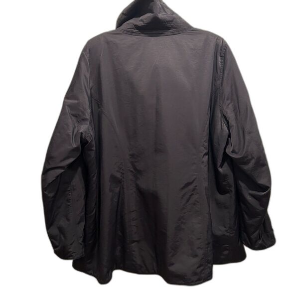 Eileen Fisher Black Snap-Front Warm Lightweight Fleece Lined Jacket Size 3X - Picture 8 of 14